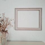Old pink wooden frame