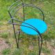 Black lacquered metal armchair Lune d'Argent by Pascal Mourgue 1985