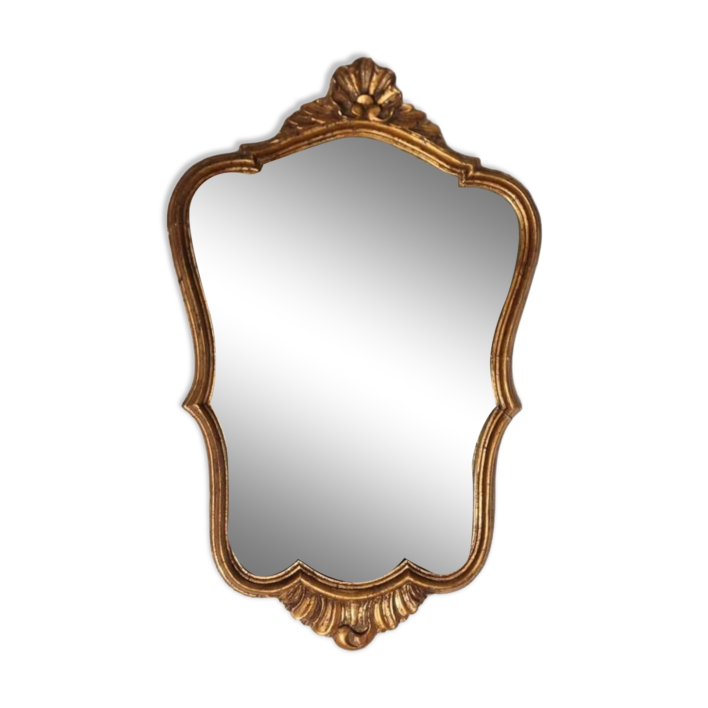 Golden wooden mirror