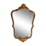 Golden wooden mirror