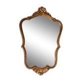 Golden wooden mirror