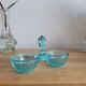 Blue glass saleron