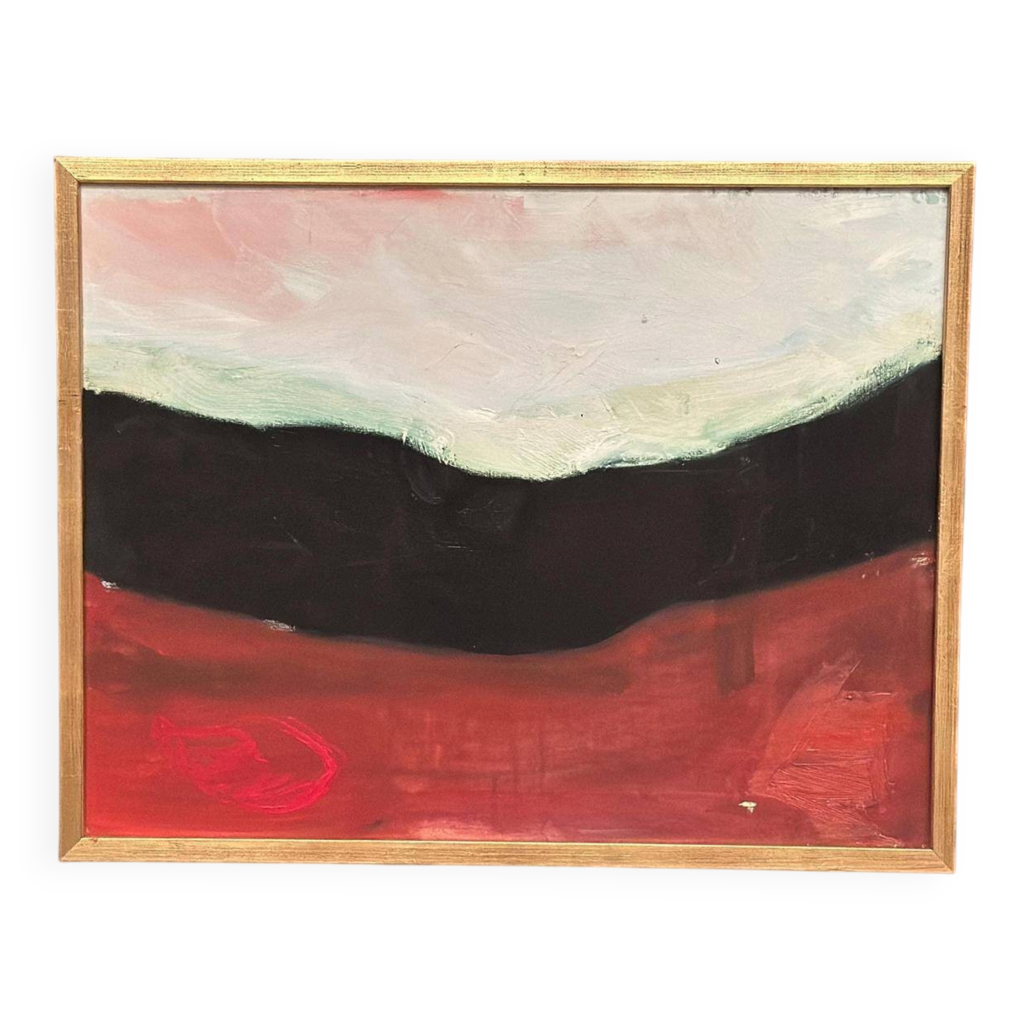 Original Oil On Canvas – “Horizon” (Unknown Artist) – Vintage – 68 × 53 cm (Approx. 27" × 21")