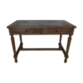 Ancienne table de ferme avec tiroirs