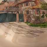 6 flat plates Sarreguemines Obernai décor Alsace