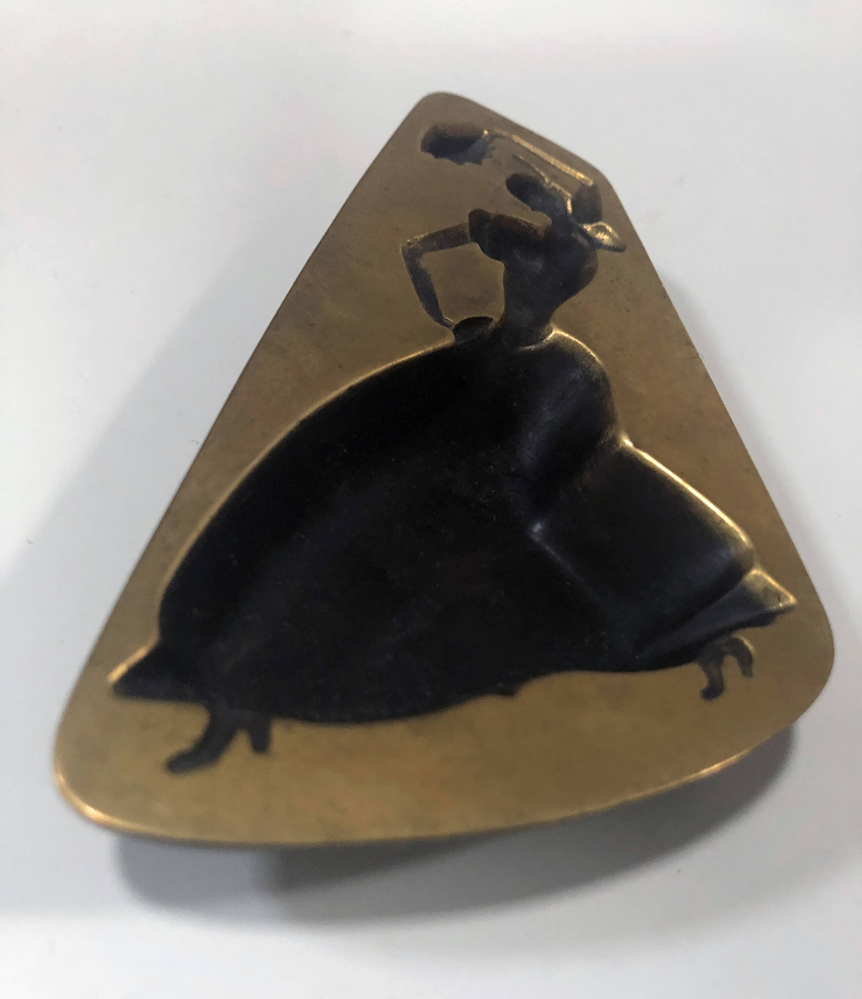 Vintage ashtray • gitanes • solid copper • max ponty • 1950-1960