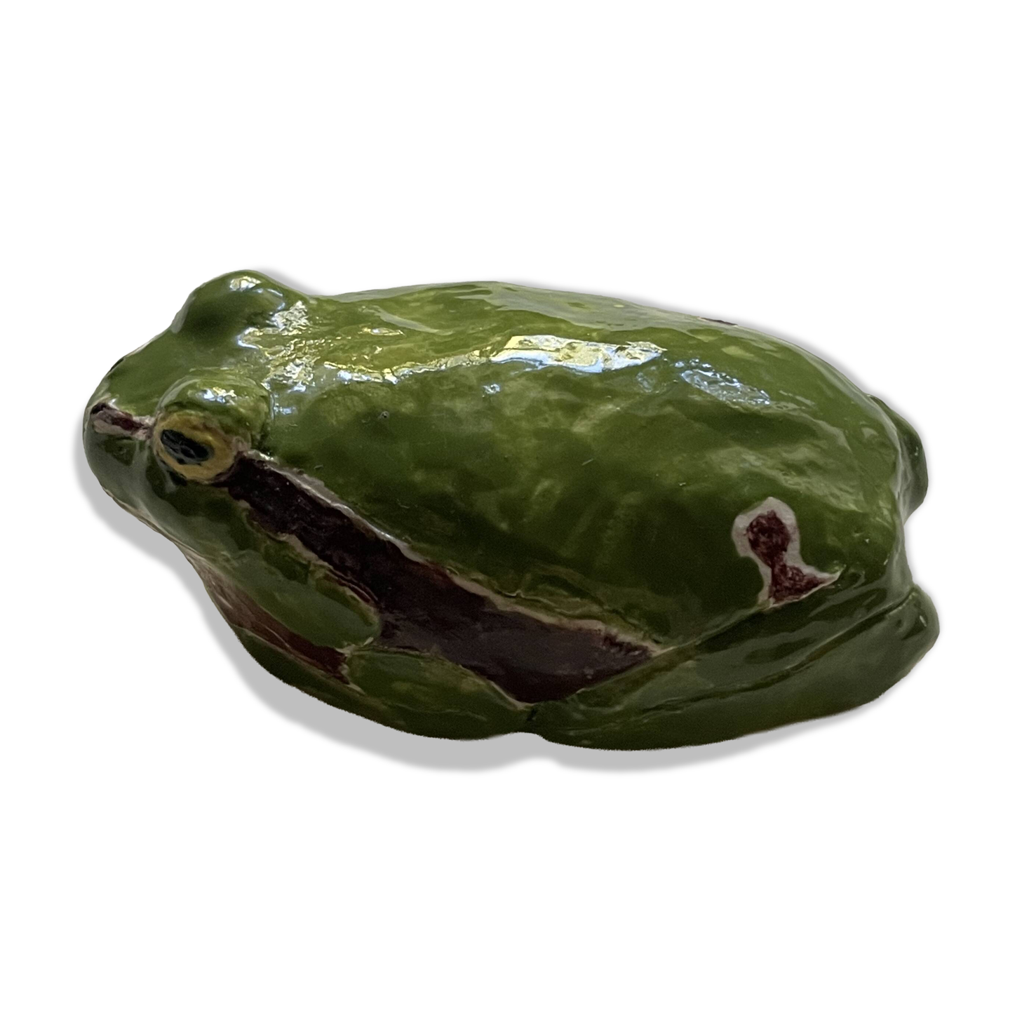 Grenouille en faïence émaillée