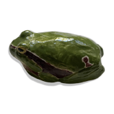 Small glazed ceramic frog