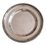 Round silver-plated metal serving dish by Cristofle