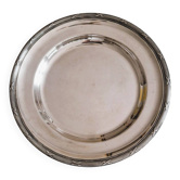 Round silver-plated metal serving dish by Cristofle