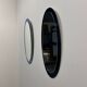 Rare pair of Italian blue oval mirrors, attributed to Cristal Arte, 1970s