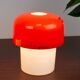 Set of 2 Space Age Orange Meblo Mushroom Table Lamps, Guzzini, 1970s