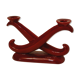 Ceramic candle holder Saint Clément red burgundy