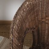 Vintage Rattan Armchair, wicker, set of 3