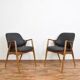 Swedish Leather Office Chairs by Alf Svensson for Dux, Set of 2