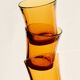6 verres en verre ambré