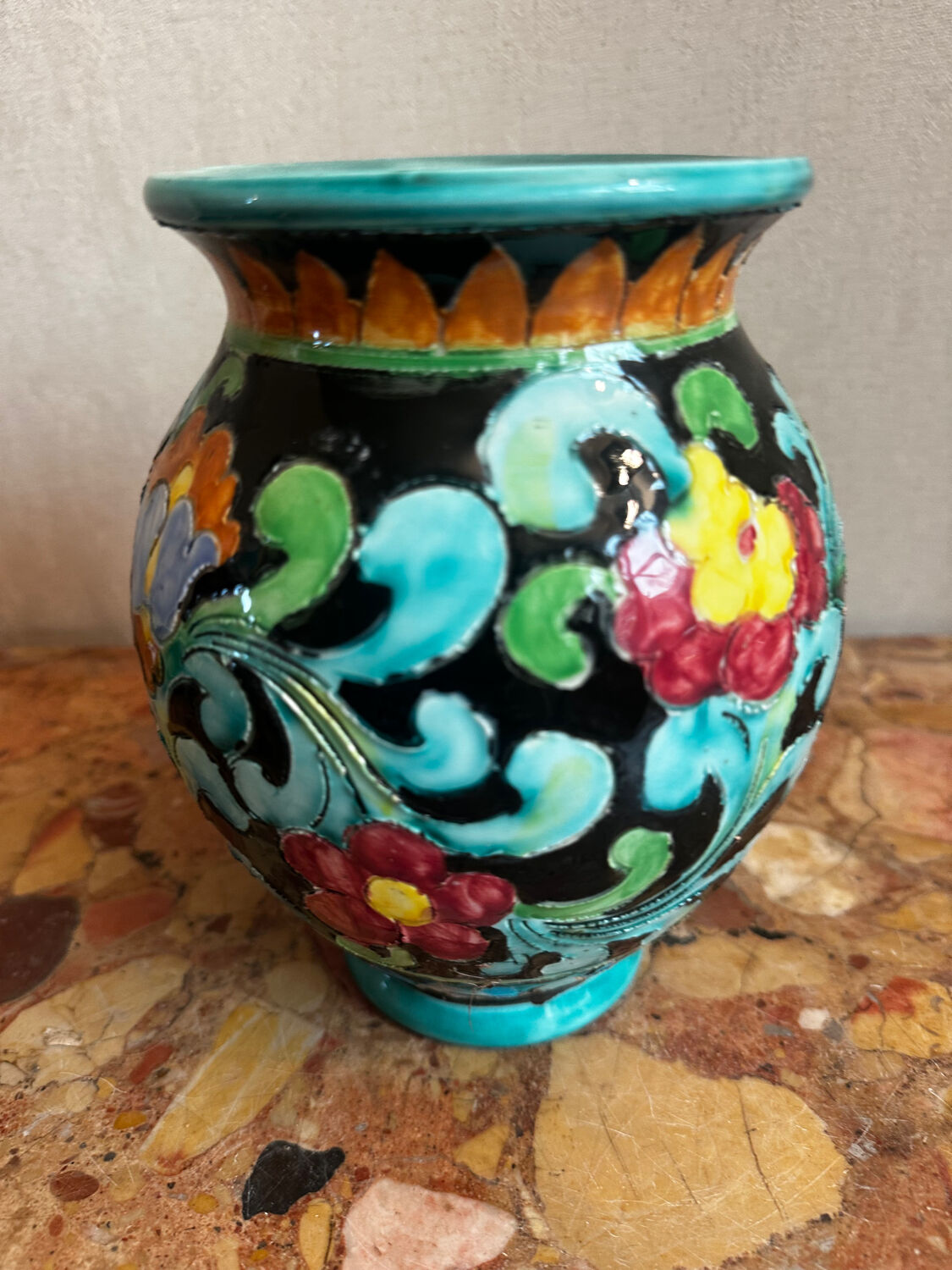 Vintage ceramic vase Cerart Monaco