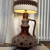 Vintage openwork ceramic lamp - 60s-70s - Fat Lava / Space style