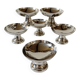 6 stainless steel ice cream/dessert bowls