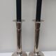 Pair of silver-plated candlesticks
