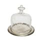 Art Nouveau bowl with crystal cake cover, Germany, 1920s, set of 2