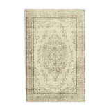 Hand-Knotted Wool Turkish Beige Rug 190 cm x 300 cm