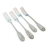 Christofle, Paris - Set of 4 dessert forks - Vendôme model (Louis XIV style) - in metal