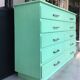 Water green loom cabinet with 10 drawers - 1960