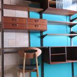 Rosewood bookcase with shelving and box system. Kai Kristensen, Denmark 1960