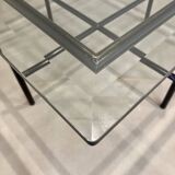 Glass and metal coffee table 1950