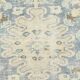 Tapis Oushak Vintage, Laine Turque Beige Pêche & Bleu Délavé, 159x227 Cm