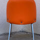 Chauffeuse vintage orange skaï et chrome 1970
