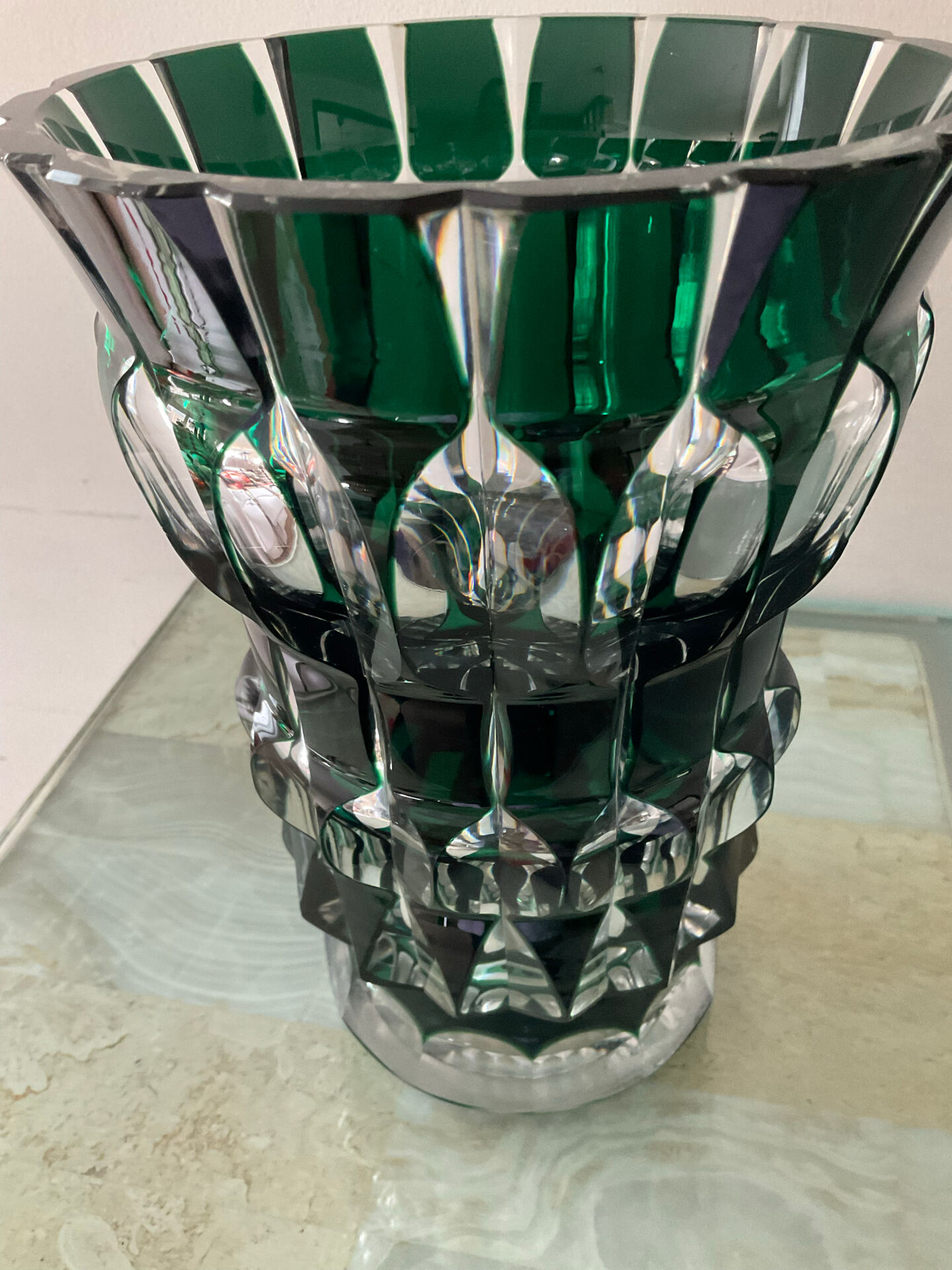 Crystal vase from Val St Lambert from the 1950s.