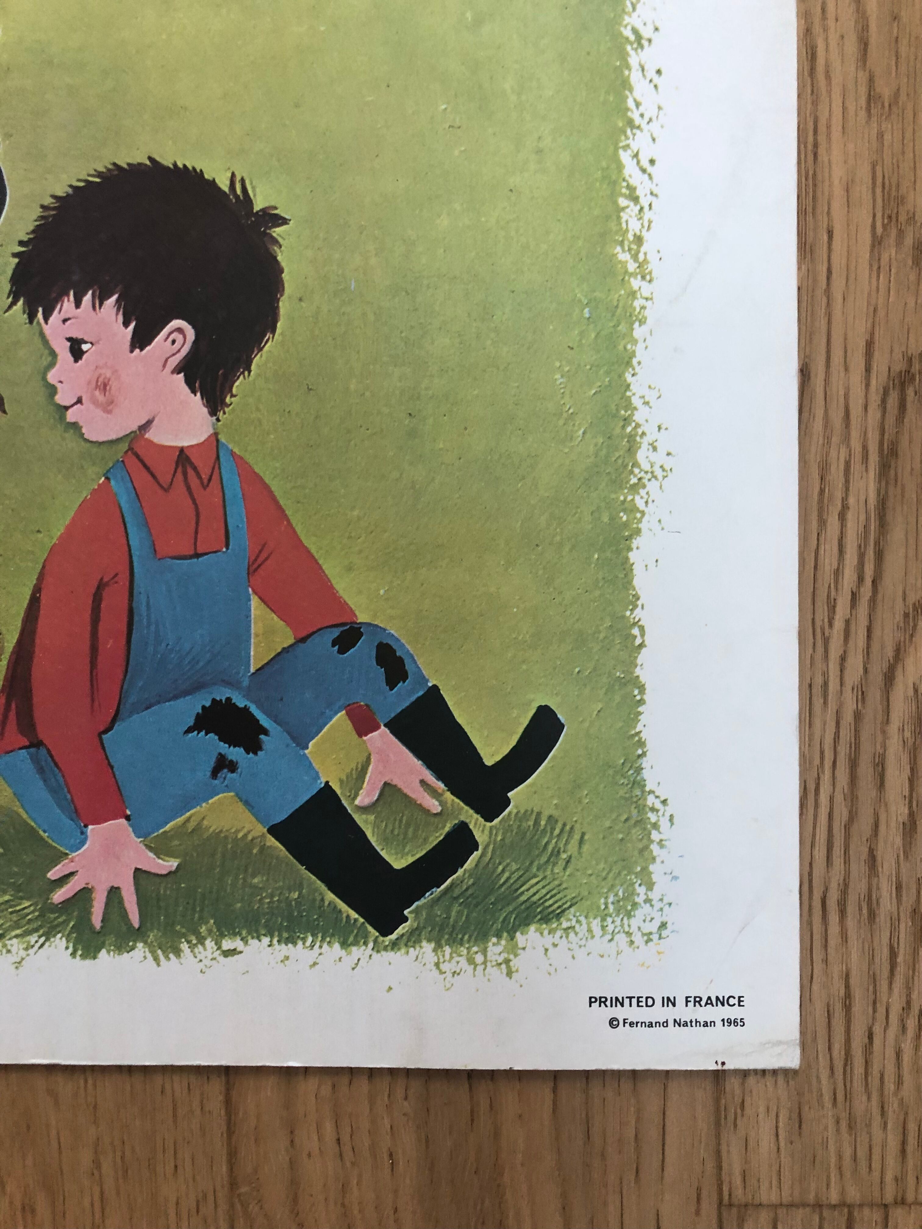 Vintage school poster Nathan 1968 "Le Pré"