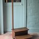 Wooden step stool for vintage library, stepladder, furniture for library, decor