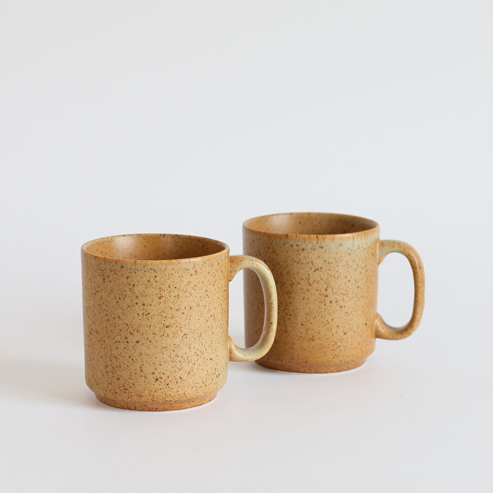 Pair of sandstone cups