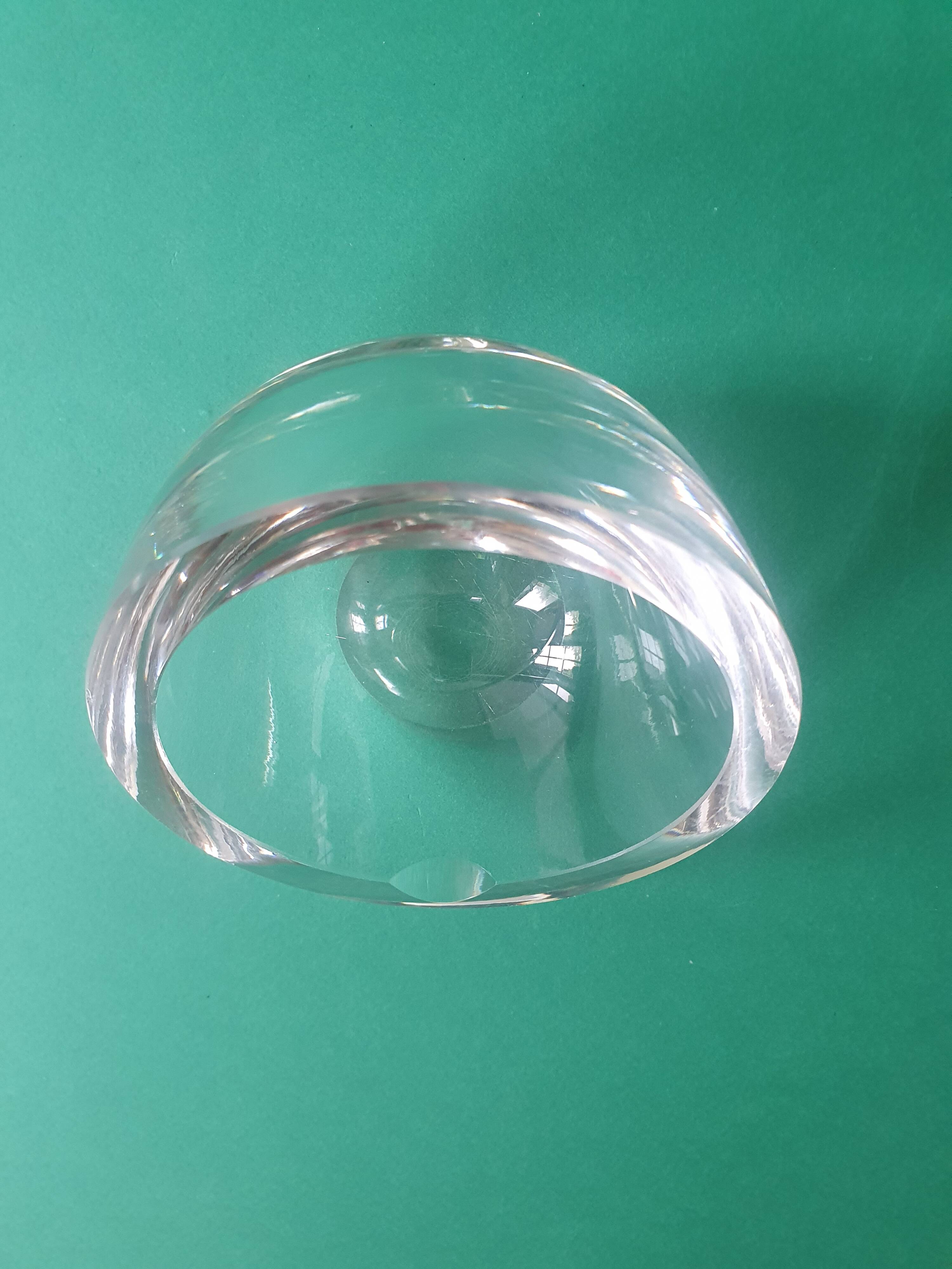Vintage antique glass half-sphere ashtray