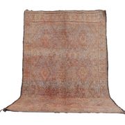 Peach Vintage Moroccan Rug 203 x 302 cm - Berber Wool Rug - Handmade Rug