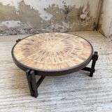 Table basse Herbier ronde Roger Capron