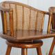 Pair of bamboo bar stools full canned colonial style 1960