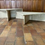 Travertine coffee table
