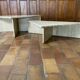 Travertine coffee table