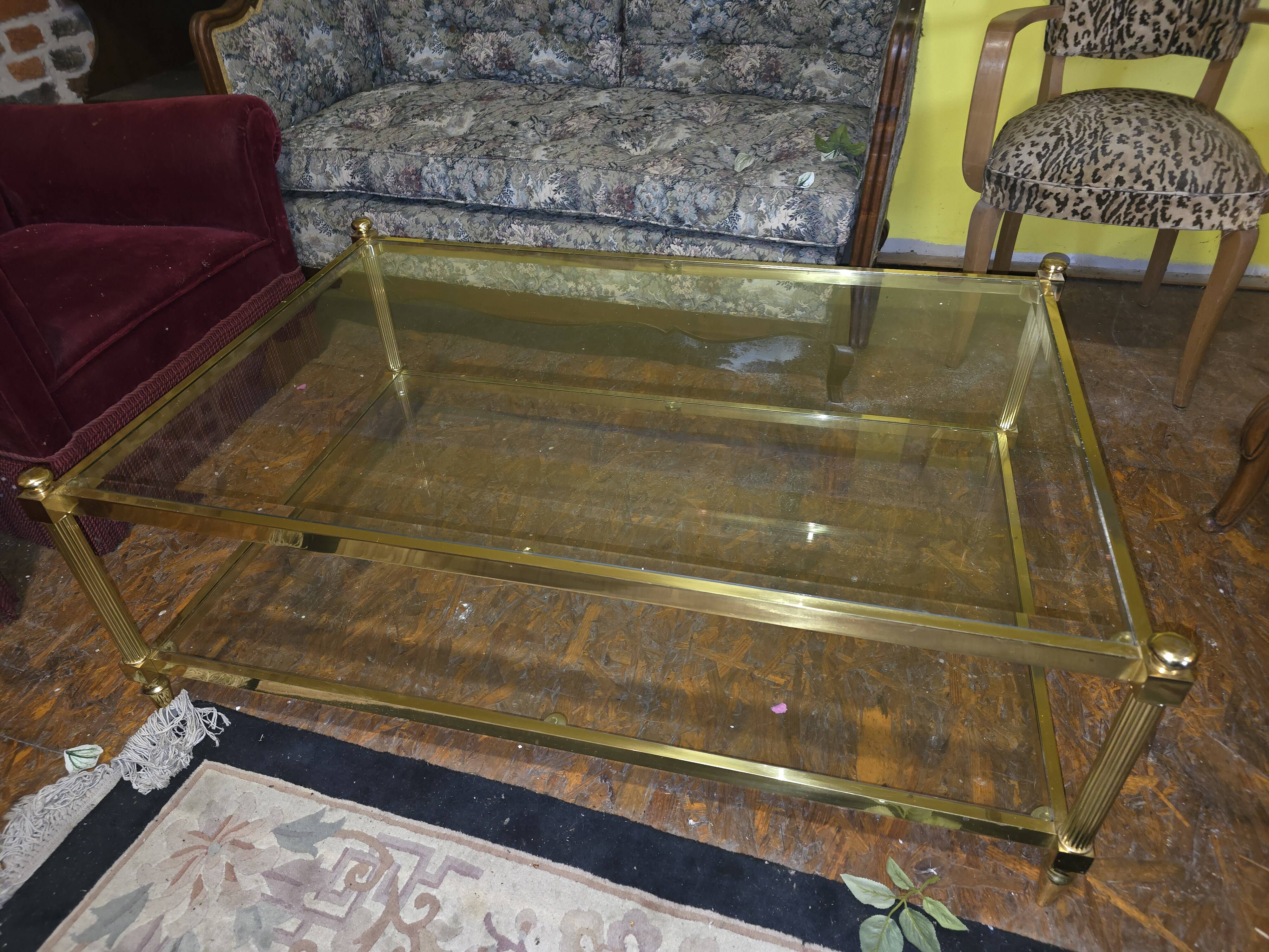 Brass coffee table