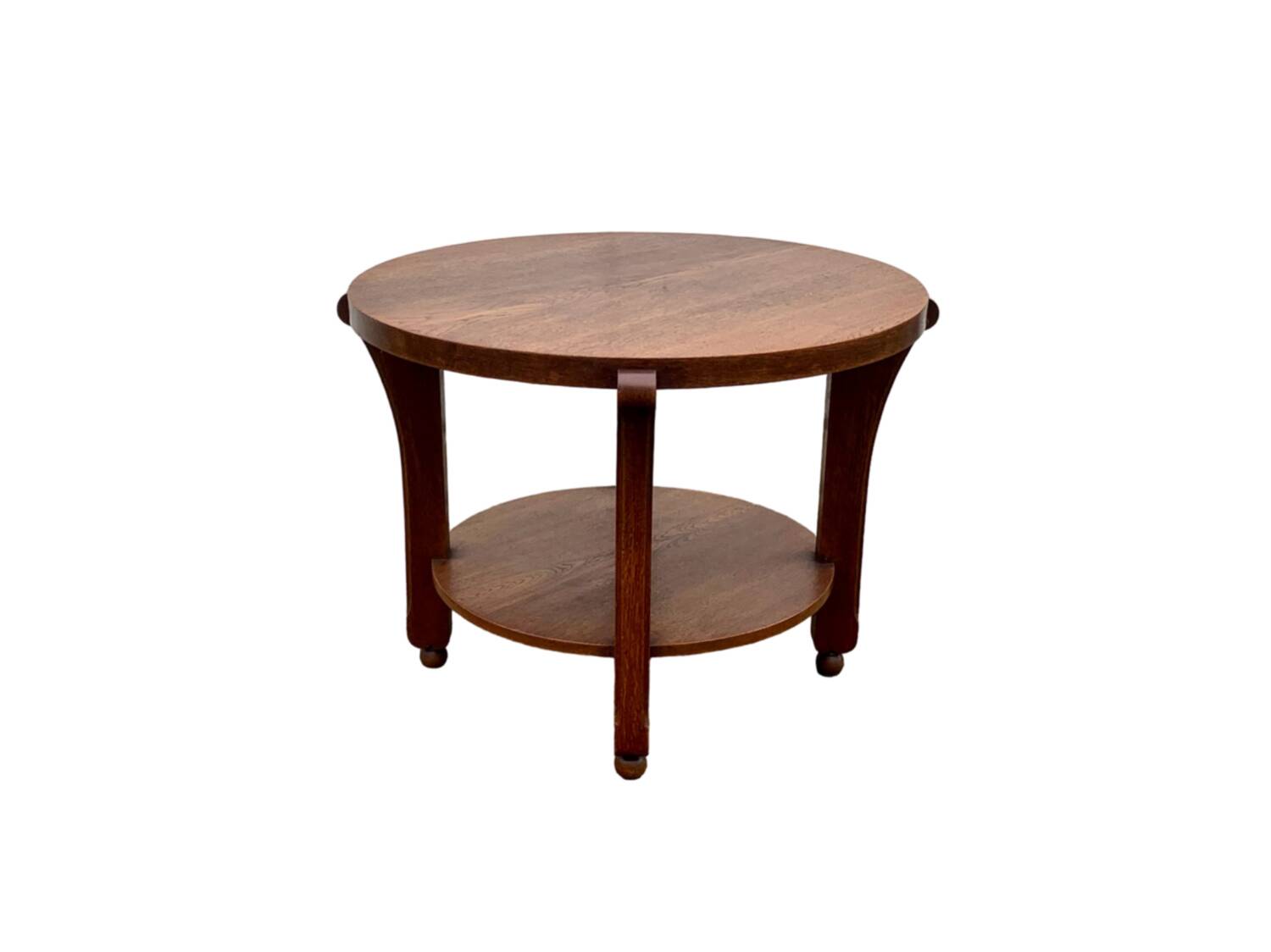 Eikenhouten Ronde Salontafel