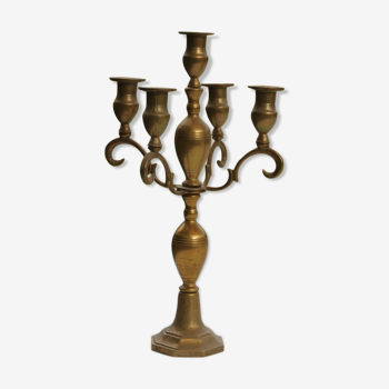 Chandelier bronze 5 bougies