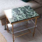 Table d'appoint en marbre vert vintage