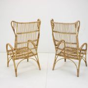 Midcentury rattan armchairs, 1960s