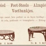 Caned foot stool, 1910 by Mundus, - FUßSCHEMEL