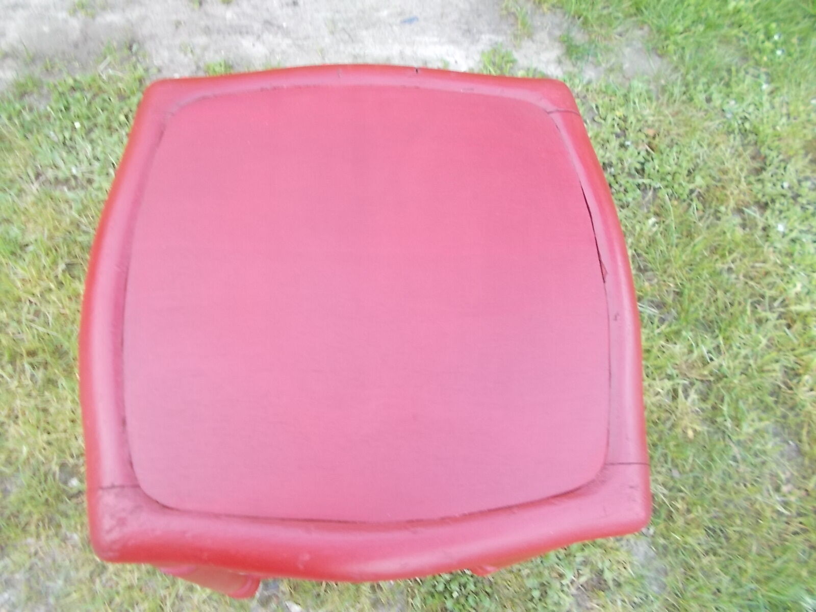 High turned wooden stool