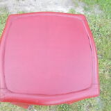 High stool in turned wood